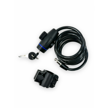 Antifurt cu cheie Jet 27220 spirala, 8x1500mm, cu suport montare Antifurt cu cheie Jet 27220 spirala, 8x1500mm, cu suport montare