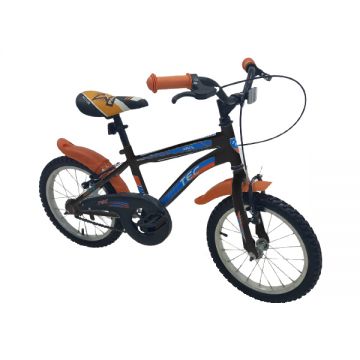 Bicicleta copii TEC Ares, culoare negru portocaliu, roata 20  , din otel Bicicleta copii TEC Ares, culoare negru portocaliu, roata 20  , din otel