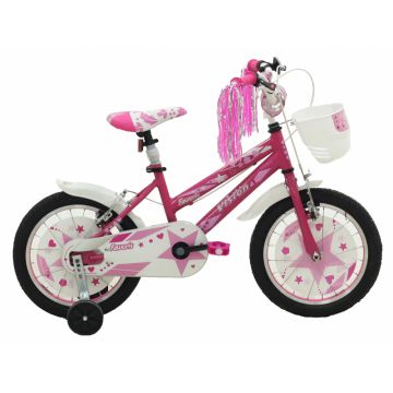Bicicleta Copii Vision Faworis Culoare Roz Alb Roata 16   Otel Bicicleta Copii Vision Faworis Culoare Roz Alb Roata 16   Otel