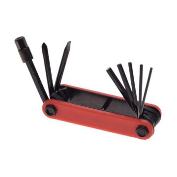 Cheie multifunctionala 8 functii, culoare rosu Cheie multifunctionala 8 functii, culoare rosu