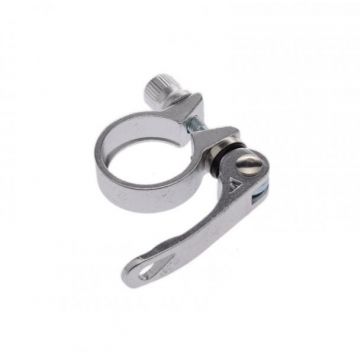 Colier tija sa, prindere rapida, 34.9mm, culoare argintiu, din aluminiu Colier tija sa, prindere rapida, 34.9mm, culoare argintiu, din aluminiu