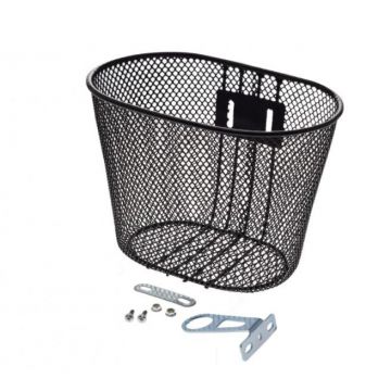 Cos fata biciclete copii, culoare negru, 25x17x15 cm Cos fata biciclete copii, culoare negru, 25x17x15 cm