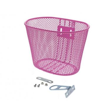 Cos fata biciclete copii, culoare roz, 25x17x15 cm Cos fata biciclete copii, culoare roz, 25x17x15 cm