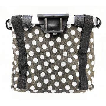 Cos fata biciclete tip geanta BL-F-011, prindere universala pe ghidon, culoare negru alb Cos fata biciclete tip geanta BL-F-011, prindere universala pe ghidon, culoare negru alb