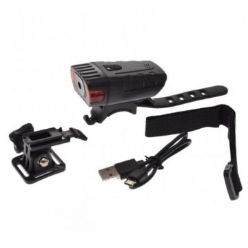 Far fata biciclete, 1 led, 300 LM, incarcare USB Far fata biciclete, 1 led, 300 LM, incarcare USB