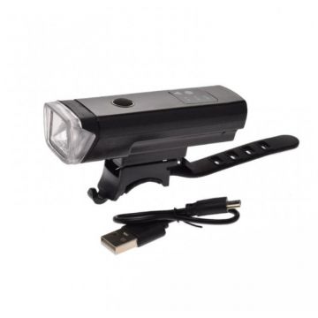 Far fata biciclete 1 led, culoare negru, incarcare USB Far fata biciclete 1 led, culoare negru, incarcare USB