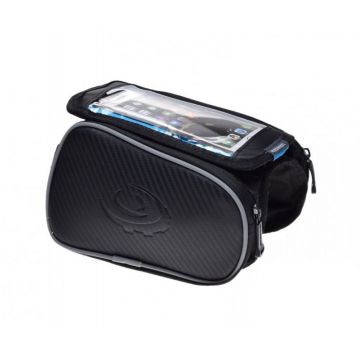 Geanta cu suport de telefon,185 x 95 x 35 x mm, montaj cadru,TopTube Geanta cu suport de telefon,185 x 95 x 35 x mm, montaj cadru,TopTube