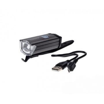 Lampa fata aluminiu pentru biciclete, incarcare USB, culoare negru, 1 led, 3W Lampa fata aluminiu pentru biciclete, incarcare USB, culoare negru, 1 led, 3W