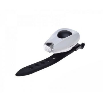 Lampa fata biciclete, 1 LED, prindere casca ciclisti Lampa fata biciclete, 1 LED, prindere casca ciclisti