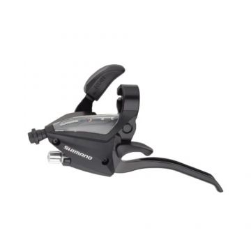 Maneta schimbator frana Shimano ST-EF500-l, montaj stanga, 3 viteze, 4 degete, pentru V-Brake, cablu 1800mm, culoare negru Maneta schimbator frana Shimano ST-EF500-l, montaj stanga, 3 viteze, 4 degete, pentru V-Brake, cablu 1800mm, culoare negru