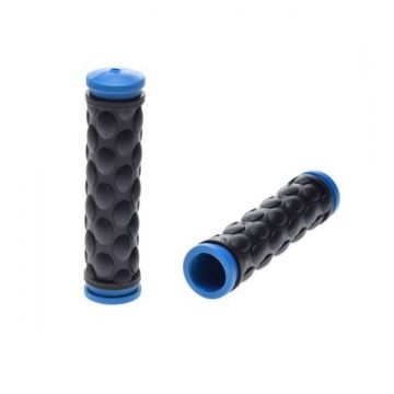 Mansoane bicicleta cauciuc, 120mm, culoare negru albastru Mansoane bicicleta cauciuc, 120mm, culoare negru albastru