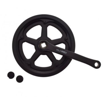 Pedalier cu o foaie 46 dinti cromat Pedalier cu o foaie 46 dinti cromat