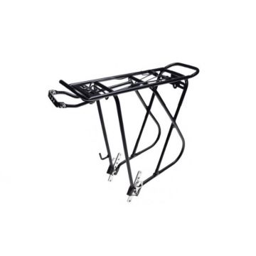 Portbagaj spate bicicleta, 24  -28  , aluminiu, fixare cadru, culoare negru Portbagaj spate bicicleta, 24  -28  , aluminiu, fixare cadru, culoare negru