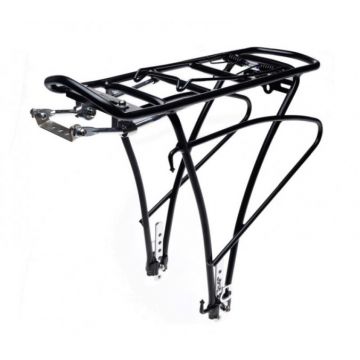 Portbagaj spate biciclete, 24  -28  , aluminiu ranforsat, fixare cadru, culoare negru Portbagaj spate biciclete, 24  -28  , aluminiu ranforsat, fixare cadru, culoare negru