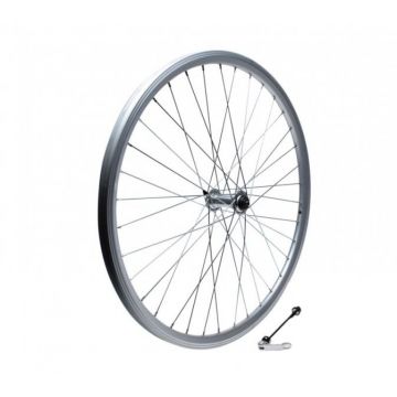 Roata fata dubla bicicleta 26, quick release, Kolo, culoare argintie Roata fata dubla bicicleta 26, quick release, Kolo, culoare argintie