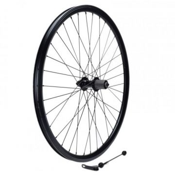 Roata spate dubla bicicleta 26  , quick release, caseta 7 viteze, culoare negru Roata spate dubla bicicleta 26  , quick release, caseta 7 viteze, culoare negru