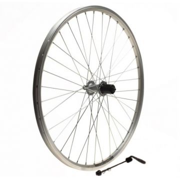 Roata spate dubla bicicleta 26  , quick release, Kolo, caseta 8 9 viteze, culoare argintiu Roata spate dubla bicicleta 26  , quick release, Kolo, caseta 8 9 viteze, culoare argintiu