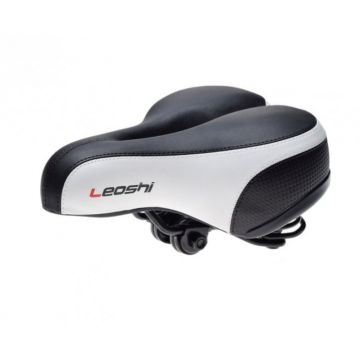 Sa cu arcuri WM pentru bicicleta cu gaura, culoare negru alb, Leoshi Sa cu arcuri WM pentru bicicleta cu gaura, culoare negru alb, Leoshi