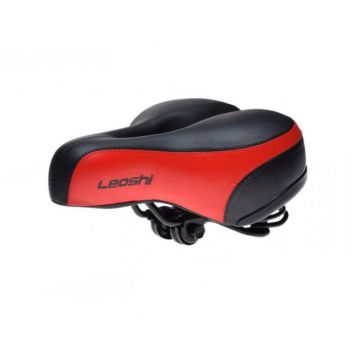 Sa cu arcuri WM pentru bicicleta cu gaura, culoare negru rosu, Leoshi Sa cu arcuri WM pentru bicicleta cu gaura, culoare negru rosu, Leoshi