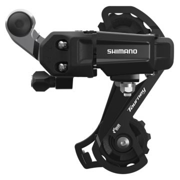 Schimbator Spate Shimano Tourney RD-TY200-GS 6 7Vit, Printare de ax, Negru Schimbator Spate Shimano Tourney RD-TY200-GS 6 7Vit, Printare de ax, Negru