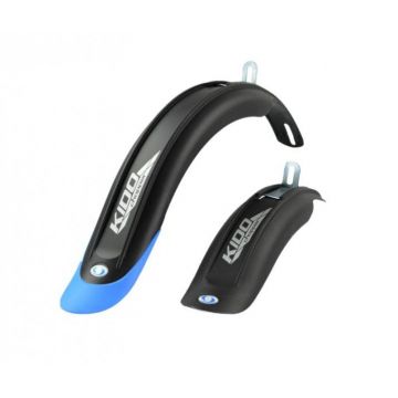 Set 2 aparatoare noroi pentru bicicleta de 16  -18  , culoare negru albastru Set 2 aparatoare noroi pentru bicicleta de 16  -18  , culoare negru albastru