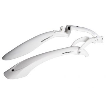 Set 2 aparatori roti biciclete, 24  -29  , Simpla Hammer SDE, culoare alb Set 2 aparatori roti biciclete, 24  -29  , Simpla Hammer SDE, culoare alb