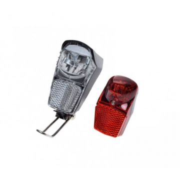 Set 2 piese far si stop pentru biciclete, inclus baterii Set 2 piese far si stop pentru biciclete, inclus baterii