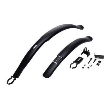 Set aparatoari noroi WM, fata+spate plastic, roata 24  -28  , culoare negru Set aparatoari noroi WM, fata+spate plastic, roata 24  -28  , culoare negru