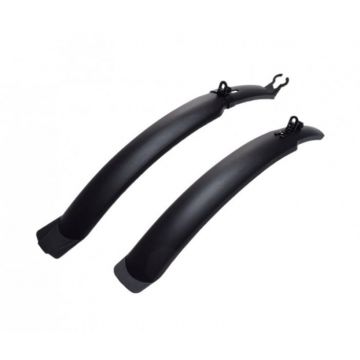 Set aparatori noroi fata+spate plastic, roata 24  -28  , culoare negru Set aparatori noroi fata+spate plastic, roata 24  -28  , culoare negru