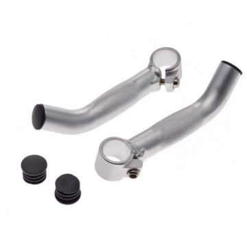 Set capeti ghidon bicicleta, culoare argintiu Set capeti ghidon bicicleta, culoare argintiu