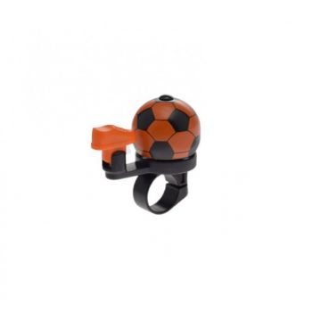 Sonerie bicicleta din-din forma de minge, culoare portocaliu negru Sonerie bicicleta din-din forma de minge, culoare portocaliu negru
