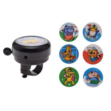 Sonerie biciclete zoo mix, culoare negru, model aleator Sonerie biciclete zoo mix, culoare negru, model aleator