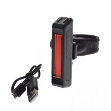 Stop spate biciclete, led Cob, incarcare USB, 65 lumeni Stop spate biciclete, led Cob, incarcare USB, 65 lumeni