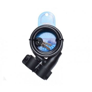 Antifurt cu cheie, pentru legat biciclete 8 X 1500 negru Antifurt cu cheie, pentru legat biciclete 8 X 1500 negru