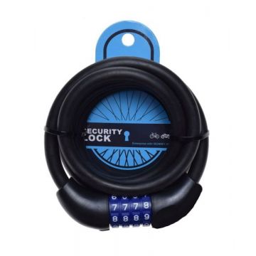 Antifurt cu cifru 12X1500, negru Antifurt cu cifru 12X1500, negru