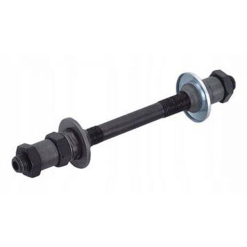 Ax roata biciclete spate gaurit, cu conuri, L145mm, CR-MO kpl Ax roata biciclete spate gaurit, cu conuri, L145mm, CR-MO kpl