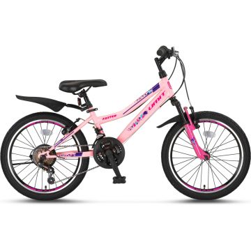 Bicicleta copii Umit Faster Lady, frana V-Brake, 21 viteze, culoare roz violet, roata 24  , cadru otel Bicicleta copii Umit Faster Lady, frana V-Brake, 21 viteze, culoare roz violet, roata 24  , cadru otel