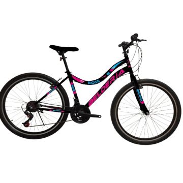Bicicleta MTB Belderia Rose, culoare negru roz, roata 24  , cadru din otel Bicicleta MTB Belderia Rose, culoare negru roz, roata 24  , cadru din otel