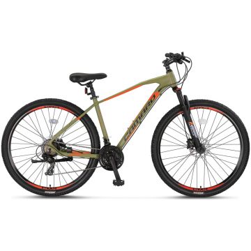 Bicicleta MTB Umit Camaro, culoare kaki portocaliu, roata 27.5  , cadru 16   din aluminiu, frana disc, 21 viteze Bicicleta MTB Umit Camaro, culoare kaki portocaliu, roata 27.5  , cadru 16   din aluminiu, frana disc, 21 viteze