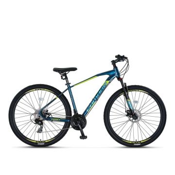 Bicicleta MTB Umit Camaro, frana disc, roata 27.5  , din aluminiu, cadru 16  , 21 viteze, culoare albastru verde Bicicleta MTB Umit Camaro, frana disc, roata 27.5  , din aluminiu, cadru 16  , 21 viteze, culoare albastru verde