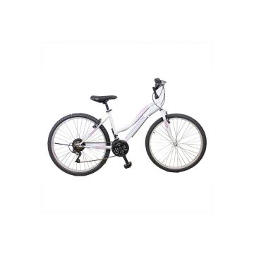 Bicicleta MTB UMIT Explorer Lady, culoare alb roz, roata 26  , cadru din otel Bicicleta MTB UMIT Explorer Lady, culoare alb roz, roata 26  , cadru din otel