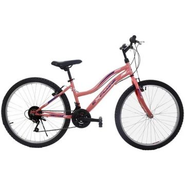 Bicicleta MTB UMIT Explorer Lady, culoare roz, roata 24  , cadru din otel Bicicleta MTB UMIT Explorer Lady, culoare roz, roata 24  , cadru din otel