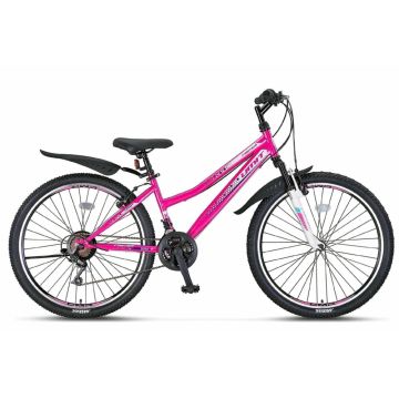Bicicleta MTB Umit Faster Lady V, 21 viteze, culoare roz alb, roata 26  , cadru din otel Bicicleta MTB Umit Faster Lady V, 21 viteze, culoare roz alb, roata 26  , cadru din otel