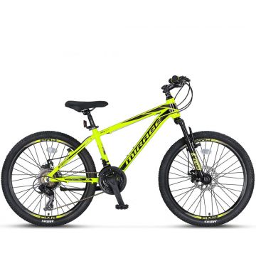 Bicicleta MTB Umit Mirage 2D, 21 viteze, culoare lime, roata 24  , cadru din aluminiu, frana disc Bicicleta MTB Umit Mirage 2D, 21 viteze, culoare lime, roata 24  , cadru din aluminiu, frana disc
