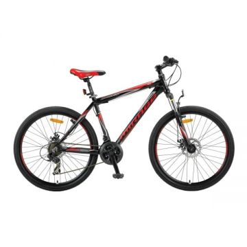 Bicicleta MTB Umit Mirage, roata 27.5  , cadru 19   din aluminiu, 21 viteze, culoare negru rosu, frana disc hidraulic Bicicleta MTB Umit Mirage, roata 27.5  , cadru 19   din aluminiu, 21 viteze, culoare negru rosu, frana disc hidraulic