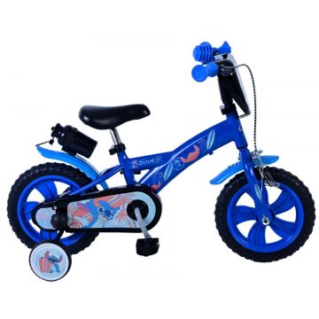 Bicicleta pentru baieti Disney Stitch, 12 inch, culoare albastru, frana de mana fata si contra Bicicleta pentru baieti Disney Stitch, 12 inch, culoare albastru, frana de mana fata si contra