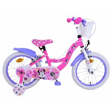Bicicleta pentru fete Disney Minnie, 16 inch, culoare roz violet, frana de mana fata si spate Bicicleta pentru fete Disney Minnie, 16 inch, culoare roz violet, frana de mana fata si spate