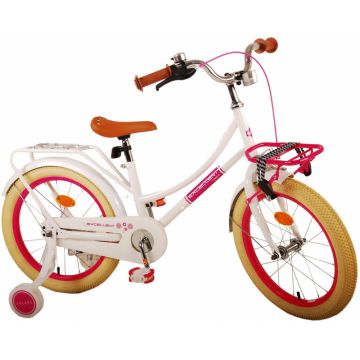 Bicicleta pentru fete Volare Excellent, 18 inch, culoare alb, frana de mana fata si frana contra spate Bicicleta pentru fete Volare Excellent, 18 inch, culoare alb, frana de mana fata si frana contra spate