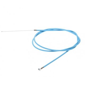Cablu frana spate cu teaca, pentru biciclete, lungime cablu 1650mm, lungime teaca 1500mm, culoare turcoaz Cablu frana spate cu teaca, pentru biciclete, lungime cablu 1650mm, lungime teaca 1500mm, culoare turcoaz