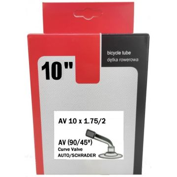 Camera de aer biciclete JET 10  x 1.75 x 2 AV 40mm 90 45 Camera de aer biciclete JET 10  x 1.75 x 2 AV 40mm 90 45